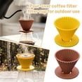 thumbnail image 5 of Pour Over Coffee Dripper, Portable Food Grade Silicone Coffee Filter Funnel, Collapsible Camping Travel Drip Coffee Brewer with Internal Ribs, 5 of 8
