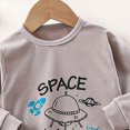 thumbnail image 5 of NOLDARES Toddler Boy Fall Outfits Set Long Sleeve Graphic Round Neck Pullover Top Thick Jogger Pants Soft Clothes 2Pcs Size:3-4 Y,Blue, 5 of 6