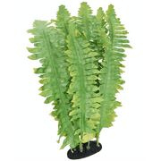 (2 pack) Komodo Reptile Green Artificial Silk Fern Plant for Tank, Aquarium Decor