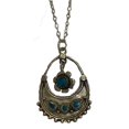 thumbnail image 1 of Pendentif Turquoise Argenté Véritable avec Chaîne, 1 of 1