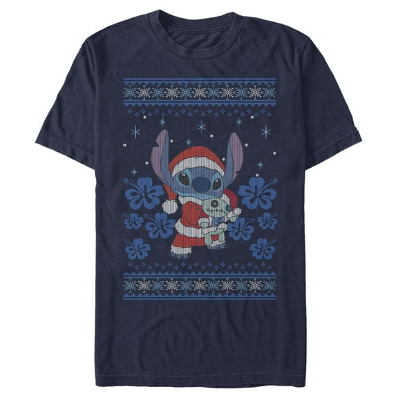 Men's Lilo & Stitch Christmas Graphic Tee with Scrump,