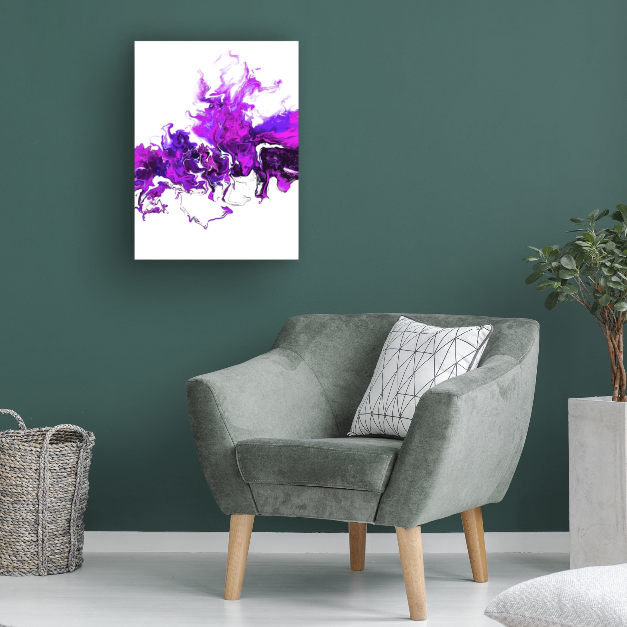 Trademark Fine Art Alyson Storms Purple Colorful White Wave Canvas Wall Art