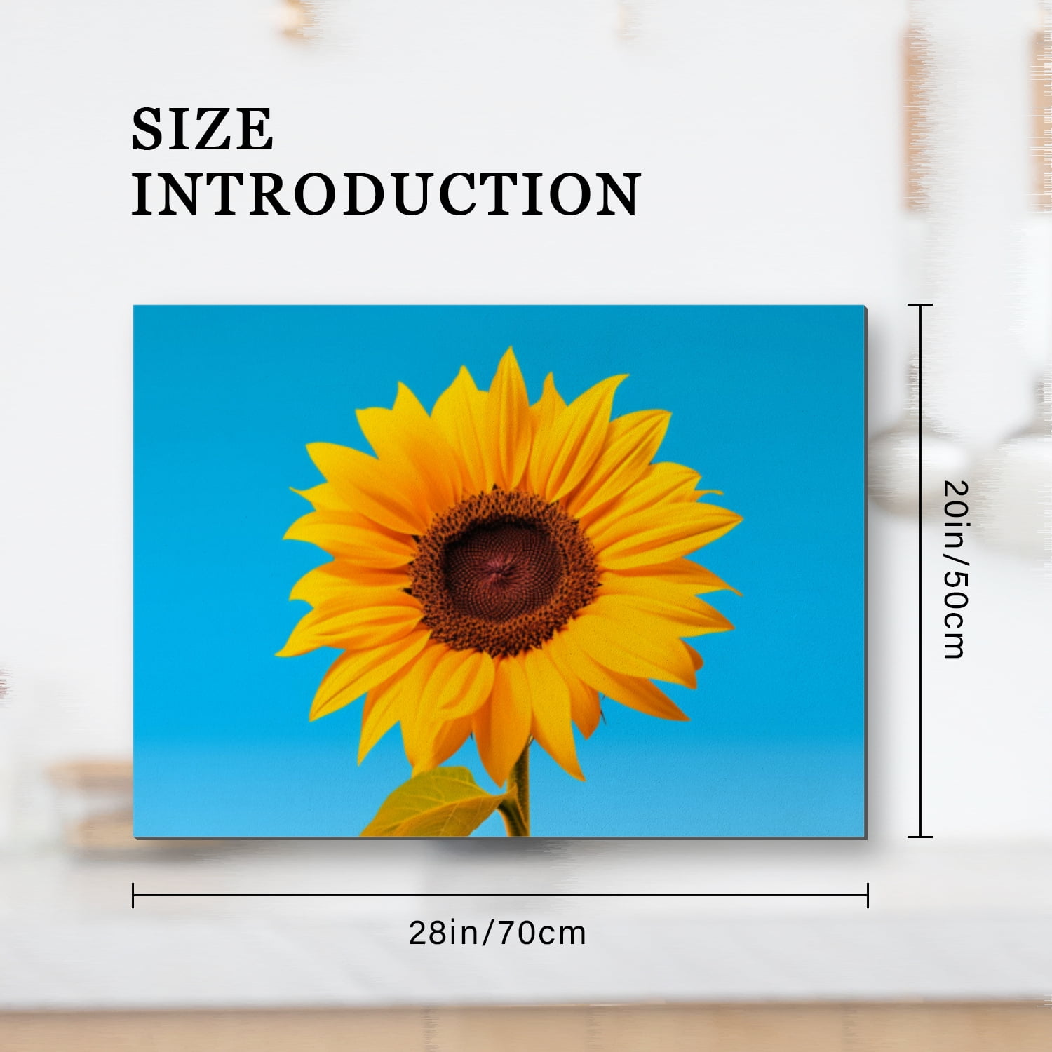 Stove Top Covers for Gas Burners, Sunflower on Blue Sky Print Foldable Stove Mat, Waterproof Oven Covers, Decorative Induction Mat for Kitchen RV (28×20 Inch)