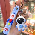 thumbnail image 4 of Space Astronaut Keychain Cute: Purse Charm Key Ring with Lanyard & Lobster Clasp, 4 of 7