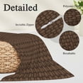 thumbnail image 3 of Dark Brown Rattan Body Pillow Covers 20"x60", Vintage Abstract Wicker Texture Soft Brushed Microfiber Breathable Throw Pillow Covers, Pillowcase with Zipper for Couch Sofa Bedroom Living Room, 3 of 9