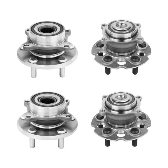 AutoShack Front & Rear Wheel Hub Bearing Assemblies with ABS Replacement for 2011-2017 Honda Odyssey 4-PC Set