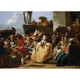 thumbnail image 2 of Giovanni Domenico Tiepolo 14x11 Black Ornate Wood Framed Double Matted Museum Art Print Titled: Carnival Scene or the Minuet (1754-55), 2 of 5