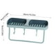 thumbnail image 3 of Wall Mount Soap Dish Holder with Towel Rack and Hooks for Bathroom Kitchen Dormitory Plastic Storage Organizer 1-Pack, 3 of 6