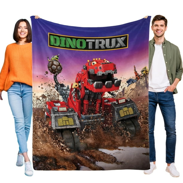 Dinotrux anti-pilling, suave, ligera, esponjosa y acogedora de lujo para hogar y cocina – Perfecta para niños y adultos,100X130cm
