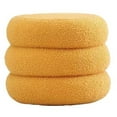 thumbnail image 1 of Vanity Stool, Lambswool Fabric, Ottoman, Padded Seat Foot Rest Stool, 1 of 7