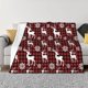 thumbnail image 1 of Fotbe Plaid Reindeer Snowflakes Manta de Franela con Estampado, Manta Ultrasuave para Cama, Sofá, Auto, Hipoalergénica y Antibolitas-40"x30", 1 of 6