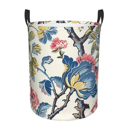 

Floral Decorative Circular Gift - Dirty Clothes Storage Bucket Gift used for organizing laundry and bedroom storage
