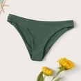 thumbnail image 3 of TODOZO Bikini Bottoms for Women Womens Bikini Bottom Low Waisted Bathing Swimsuit Bathing Suit Bottoms Cheeky Bikini Bottoms High Cut Swimsuit Bottom Solid Color Mid Waist Swim Bottoms Green M, 3 of 3