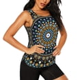 thumbnail image 2 of Xecao Dot Mandala print women's scoop neck, loose-fit workout tank tops for the gym., 2 of 9