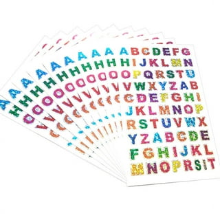 12 Sheets Letter Stickers, 1512 Alphabet Stickers, 1 inch Self-Adhesive Sticker  Letters, Colorful Alphabets ABC Stickers, for DIY Mailbox House Numbers,  Scrapbooking Embellishments and Decorations 