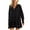 Black, variant on ZHUGeLI Women Oversized Sweatshirt Dress Trendy Patchwork Pleat Dress Long Sleeves Button Up Lapel Dressy Flowy Mini Dress