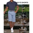 thumbnail image 4 of PULI Men’s Golf Shorts 12" Inseam Lightweight Stretch Quick-Dry Hiking Casual Dress Work Hybrid Shorts with Pockets, 4 of 6