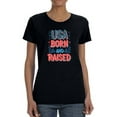 thumbnail image 4 of Usa Born And Raised Neon Sweatshirt Women -Image by Shutterstock, Female Small, 4 of 7