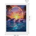 thumbnail image 2 of Diamond Art Kits for Adults, Dolphins Sunset Rainbow Ocean Wave 5D Diamond Painting Kits for Adults Beginners, DIY Full Drill Diamond Painting, Gem Art and Crafts 12x16, 2 of 7