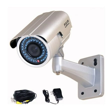 VideoSecu 1/3 inch Pixim DPS WDR Security Camera 690TVL IR Day Night 36 LEDs Outdoor Weatherproof with Power and Cable bba