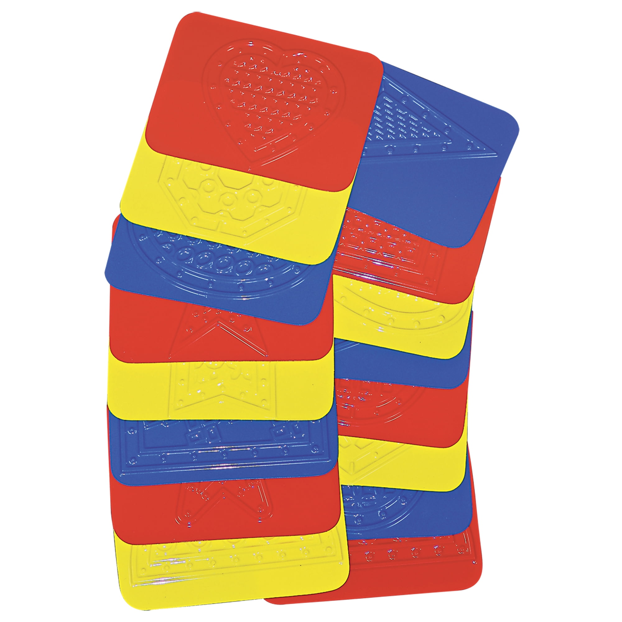 Roylco® Rubbing Plate, Teach Me Shapes, 4" x 5.25" 16 per pack, Set
