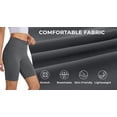 thumbnail image 4 of Rosvigor 2 Pack Women’s Biker Shorts 8" High Waisted Yoga Shorts with Pockets No Front Seam Workout Running Gym Athletic Shorts, 4 of 8