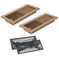 thumbnail image 3 of 2pcs Floor Vent Covers with Air Vent Filter Mesh 2pcs,Heat Air Vent Covers Floor Vent Covers for Floor Registers Brown, 3 of 10