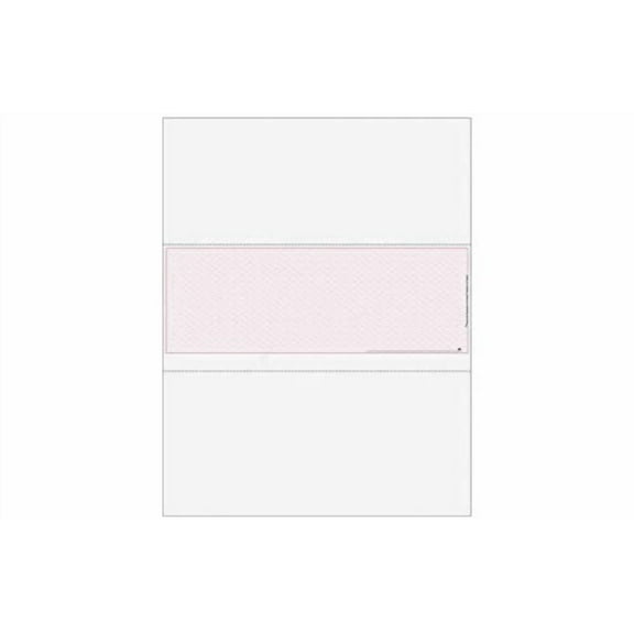 Classic Blank Middle Check with Burgundy Herringbone Background and Signature Line, 500/Pk