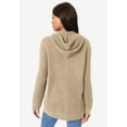 thumbnail image 2 of Roaman's Women's Plus Size Thermal Waffle Hoodie Zip Up Cardigan Jacket, 2 of 5
