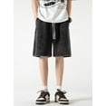 thumbnail image 5 of 2024 New Distressed Summer Shorts Men 320G Heavy Cotton Drawstring Harajuku Loose Sweatshorts Male Casual Short Pant Streetwear, 5 of 6