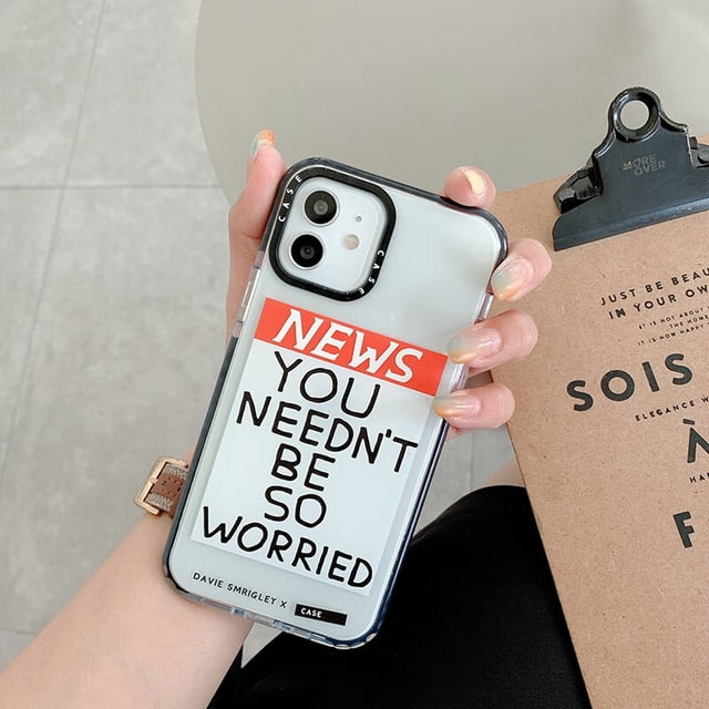 Popular funda de frase de texto de color para iPhone 13 12 11 Pro X XS XR Max 7 8 6 6S Plus 2 transparente suave TPU a prueba de golpes contraportada Capa Tan Jianjun unisex