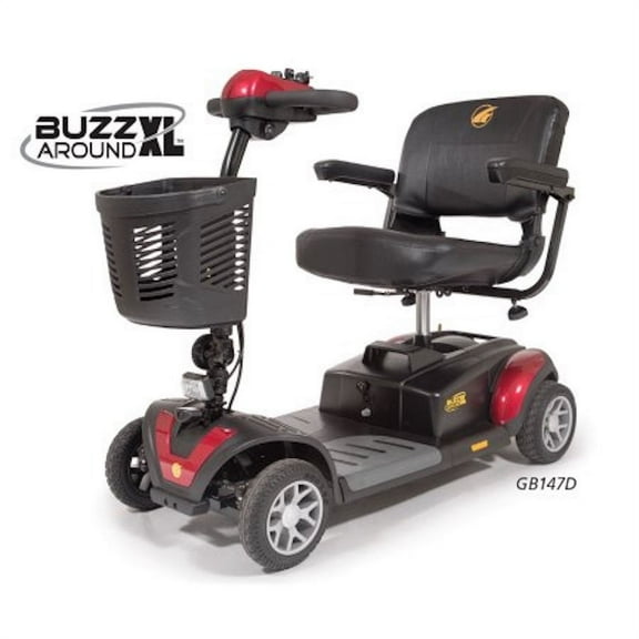 Golden Buzz Around XL 4 Wheel Scooter - Buzzaround XL Four-Wheel Travel Scooter - GB147, w/ Both Red & Blue Panels