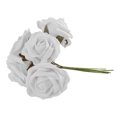thumbnail image 2 of 20x Colorfast Foam Rose Artificial Flower Bride Bouquet Party Decor Rojo + Blanco Sunnimix Flores artificiales de Rose, 2 of 5