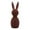 Brown, variant on Easter Bunny Figurines – Modern Ribbed Easter Rabbit Statues for Table Decor – Colorful Easter Rabbit Ornaments for Spring Home & Party Decoration