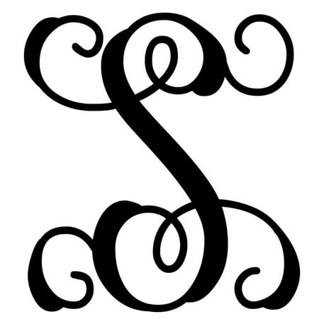 Download Custom Decor Initial It - S Vine Monogram - 12.5 in #1955 - Walmart.com