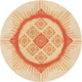 thumbnail image 1 of Ahgly Company Machine Washable Indoor Round Transitional Golden Blonde Gold Area Rugs, 6' Round, 1 of 7