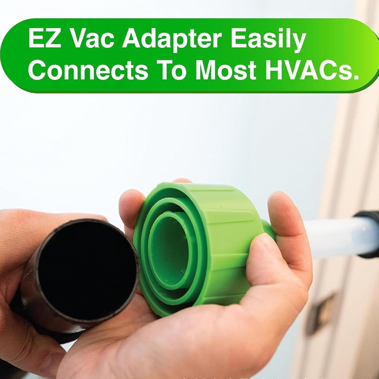 AC Drain Line Cleaner Adapter, 1Pc Plastic Universal HVAC to PVC Wet Vac Attachment, Heavy Duty Unclogger Pipe Connector for Air Conditioner Maintenance Home Office, 8.27 Inch
