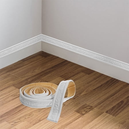 OUNONA Reliable White Foam Peel and Stick Molding Trim for Frames Strong Adhesive Border