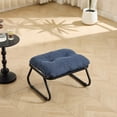 thumbnail image 3 of Patio Outdoor Lounge Chair with Ottoman, Comfy Sling Recliner Chair with Puffy Cushion and Foot Stool, Ideal for Living Room, Bedroom, Reading Room, 3 of 4