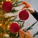 thumbnail image 5 of Juego de bolas de Navidad flocadas - 8cm 6pcs Rojo, Decoraciones de Navidad, 6 Piezas, Variados estilos de decoraciones para el árbol de Navidad, También para otras fiestas, 5 of 6
