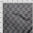 thumbnail image 2 of oneOone Viscose Jersey Fabric Leaves & Floral Block Print Fabric BTY 60 Inch Wide, 2 of 4