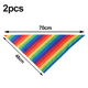 thumbnail image 2 of Paquete de pañuelos de arco iris, pañuelos de algodón, suministros para fiestas, pañuelo para mascotas, pañuelos para perros, tela duradera, 2 of 5
