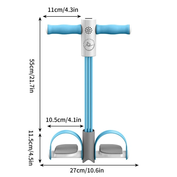 Qiweii Exerciseur de Pédale Électronique à 4 Tubes, Bande de Résistance Ajustable pour Entraînement Physique à Domicile et Entraînement des Jambes