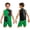 Green, variant on Boys Sequin Street Jazz Disco Hip Hop Dance Outfit Color Block Vest Top with Shorts Set Party Dancewear Gold 16