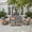 Dark Gray, variant on Ovios 5 Pieces Outdoor Furniture Set High Back All-Weather Wicker Patio Conversation Set with Ottomans, Orange Red(Textured)