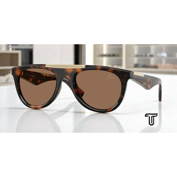 BURBERRY BE4452U 300273 Dark Havana Dark Brown 53 mm Men's Sunglasses