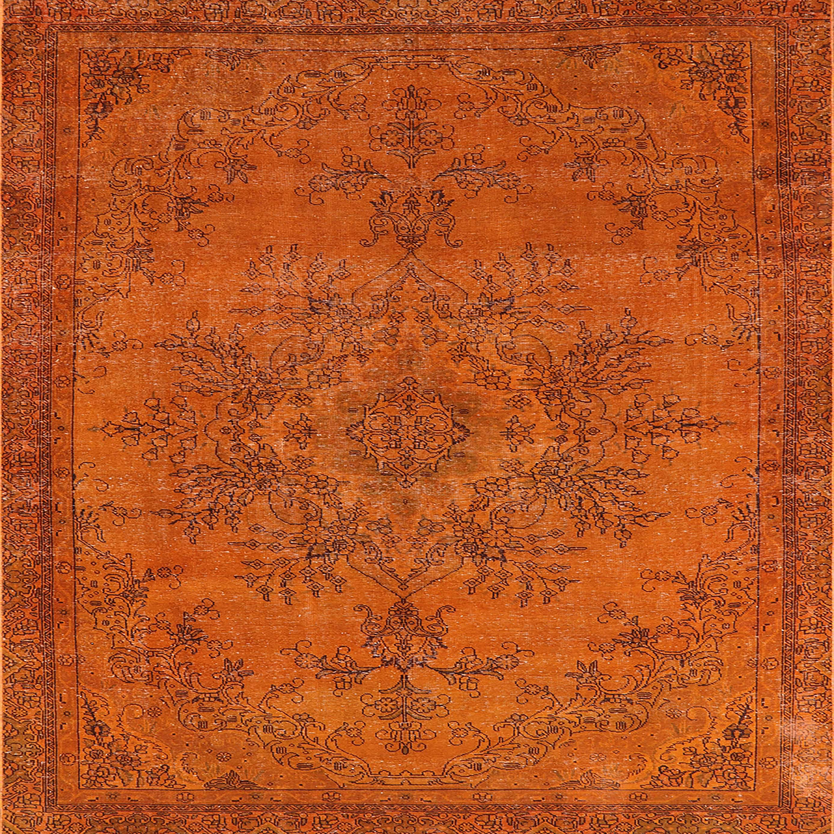 Ahgly Company Indoor Square Mid-Century Modern OrangeRed Orange ...