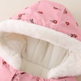 thumbnail image 5 of newwalpole Baby Snowsuit Newborn Printed Winter Clothes Outfit Infant Boys Grils Hooded Double Zippers Jumpsuit Onesie Coat Pink for Size 3-6 Months, 5 of 9