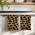 thumbnail image 7 of Leopard Print Kitchen Towels Set of 1, Brown Yellow Retro Animal Fur Pattern Absorbent Dish Towels for Kitchen, Microfiber Hand Towel, Quick Drying Tea Towel for Cleaning Decorative Dishcloths, 7 of 7