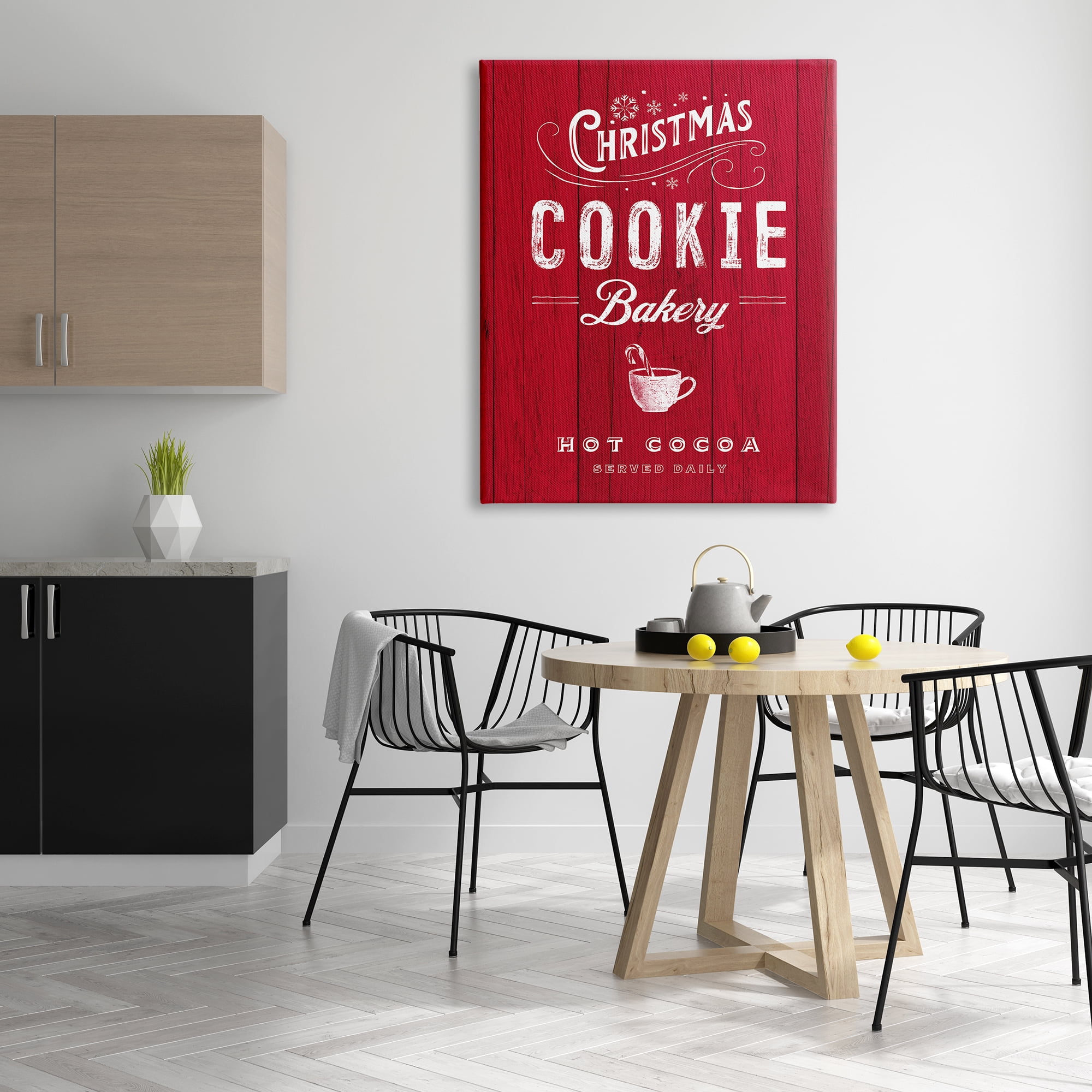 Stupell Industries Christmas Cookie Bakery Holiday Advertisement Festive Cocoa, 36 x 48, Design by Nina Pierce